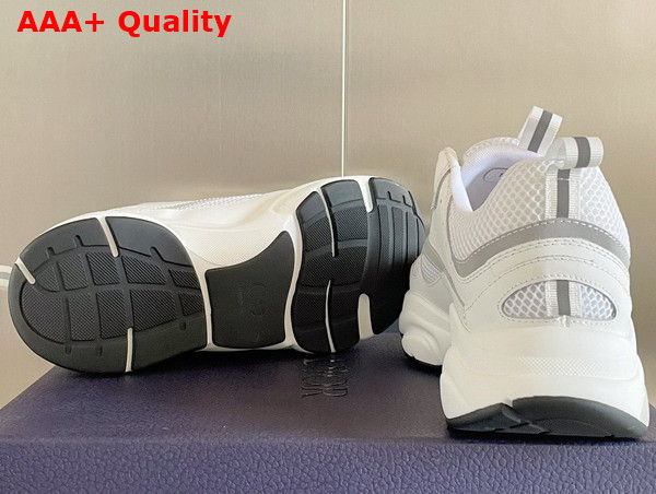 Dior B22 Sneaker White Technical Mesh with White and Silver Tone Calfskin Replica
