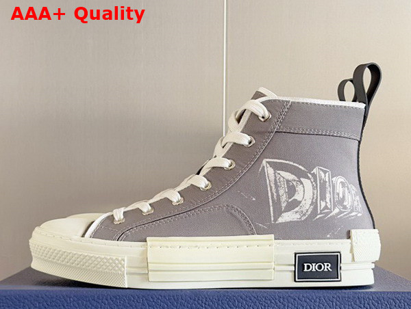 Dior B23 High Top Sneaker Beige Canvas with Asterodior Signature Replica