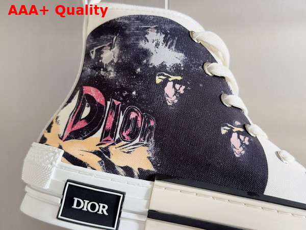 Dior B23 High Top Sneaker White Canvas with Asterodior Signature Replica