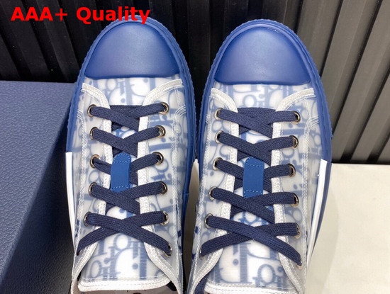 Dior B23 Low Top Sneaker in Blue Dior Oblique Replica