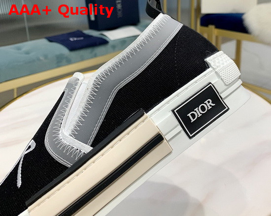 Dior B23 Slip On Sneaker Black Dior and Shawn Canvas Replica