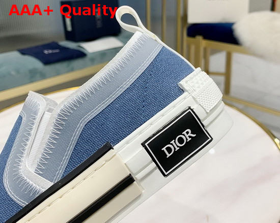 Dior B23 Slip On Sneaker Blue Canvas with Dior and Shawn Signature Replica