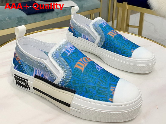 Dior B23 Slip On Sneaker Blue Dior and Shawn Jacquard Mesh Replica