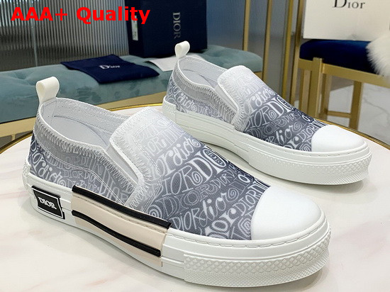 Dior B23 Slip On Sneaker Gray Dior and Shawn Jacquard Mesh Replica