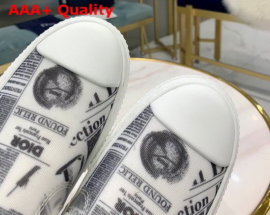 Dior B23 Slip On Sneaker White Canvas with Dior and Daniel Asham Motif Replica