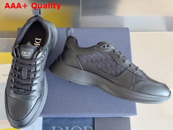 Dior B25 Runner Sneaker Black Smooth Calfskin and Dior Oblique Jacquard Replica