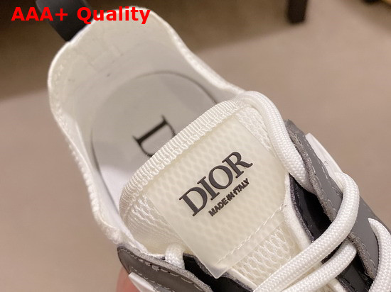 Dior B25 Runner Sneaker Gray Smooth Calfskin White Dior Oblique Canvas and Technical Mesh Replica