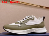 Dior B25 Runner Sneaker Khaki Smooth Calfskin White Dior Oblique Canvas and Technical Mesh Replica