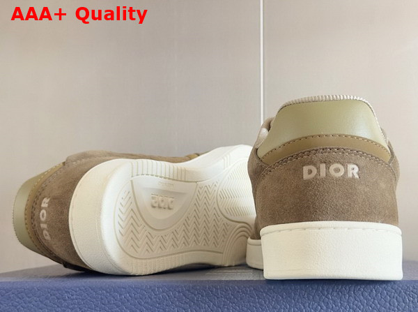 Dior B27 Uptown Low Top Sneaker Khaki Suede and Khaki Dior Gravity Suede Replica