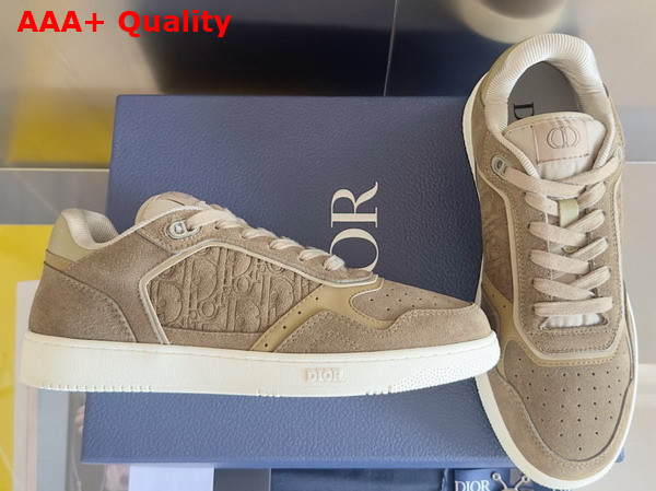 Dior B27 Uptown Low Top Sneaker Khaki Suede and Khaki Dior Gravity Suede Replica