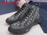 Dior B28 High Top Sneaker Beige and Black Dior Oblique Jacquard and Black Rubber Replica
