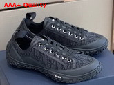 Dior B28 Low Top Sneaker Black Dior Oblique Jacquard and Black Rubber Replica