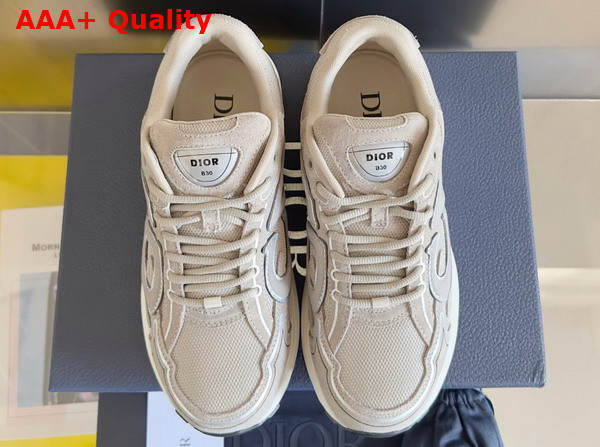 Dior B30 Countdown Sneaker in Ecru Suede Leather Replica
