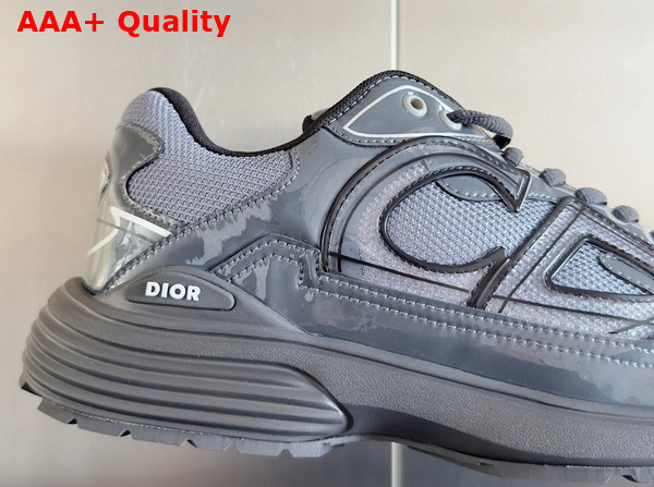 Dior B30 Countdown Sneaker in Light Gray Technical Mesh and Gray Brilliant Finish Technical Fabric Replica