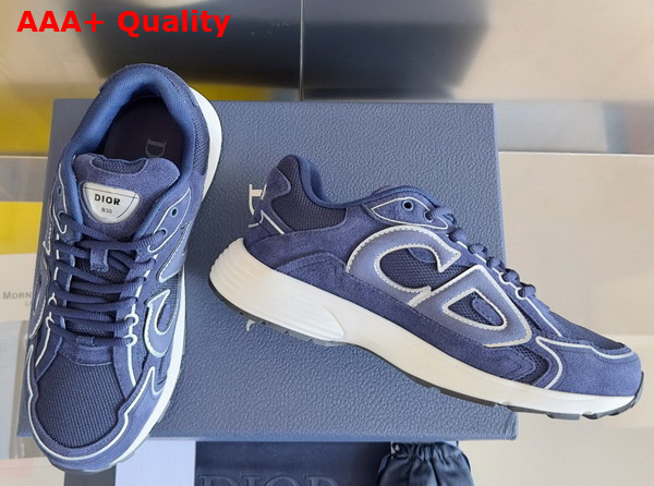 Dior B30 Countdown Sneaker in Navy Blue Suede Replica