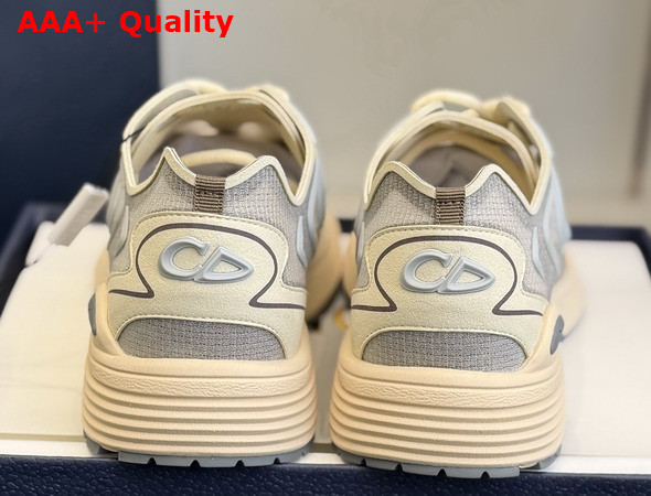 Dior B30 Countdown Tech Sneaker Beige Semi Transparent N3O Nylon Beige and Brown Technical Fabric and Gray Rubber Replica