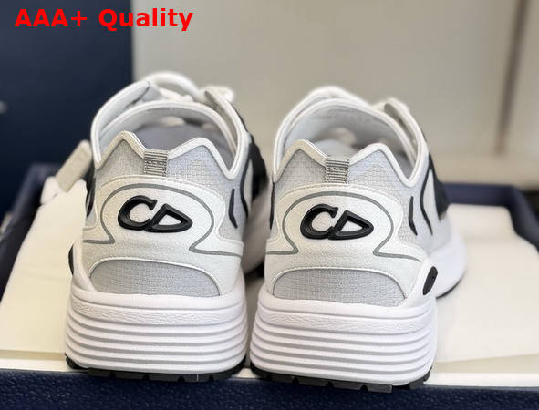 Dior B30 Countdown Tech Sneaker White Semi Transparent N3O Nylon White and Gray Technical Fabric and Navy Blue Rubber Replica