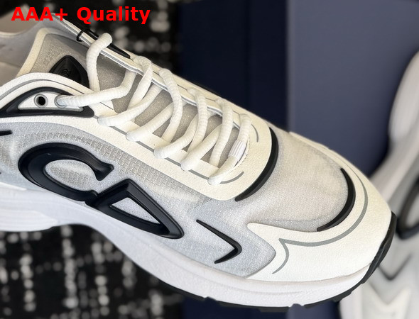 Dior B30 Countdown Tech Sneaker White Semi Transparent N3O Nylon White and Gray Technical Fabric and Navy Blue Rubber Replica