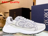 Dior B30 Sneaker Gray Mesh and White Technical Fabric Replica