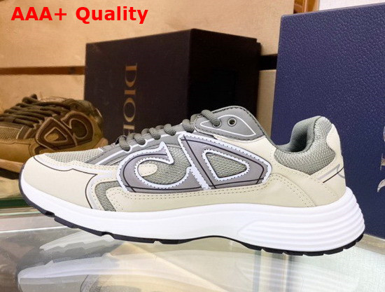 Dior B30 Sneaker Olive Mesh and Cream Technical Fabric Replica