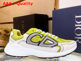 Dior B30 Sneaker Yellow Mesh and White Technical Fabric Replica