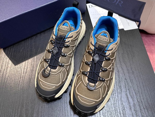 Dior B31 Runner Sneaker Brown Technical Mesh and Khaki Rubber with Warped Cannage Motif Replica