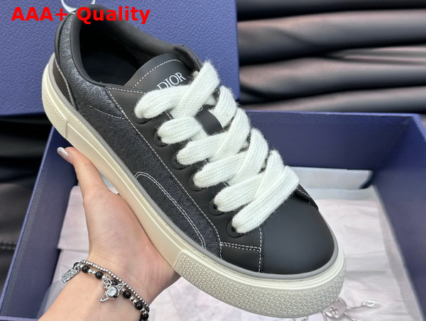 Dior B33 Sneaker Black Smooth Calfskin and Dior Oblique Jacquard Replica