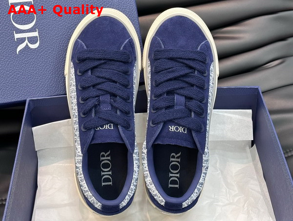 Dior B33 Sneaker Navy Blue Dior Oblique Jacquard and Suede Replica