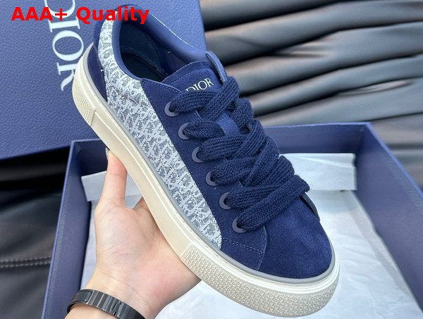 Dior B33 Sneaker Navy Blue Dior Oblique Jacquard and Suede Replica