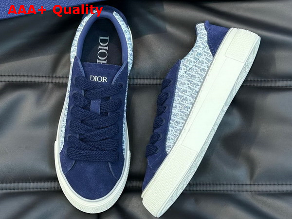 Dior B33 Sneaker Navy Blue Dior Oblique Jacquard and Suede Replica