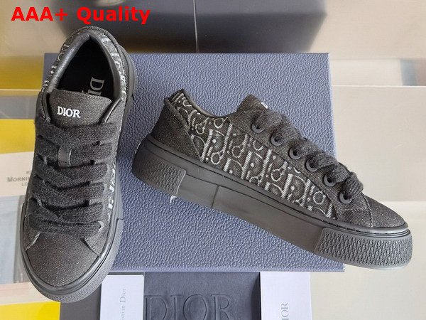 Dior B33 Sneaker in Black Dior Oblique Denim Replica