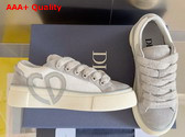 Dior B33 Sneaker in Gray Suede and White Dior Oblique Jacquard Replica