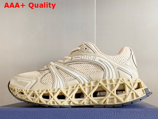 Dior B35 NXXT Sneaker in Beige Technical Fabric and Gray Technical Mesh Replica
