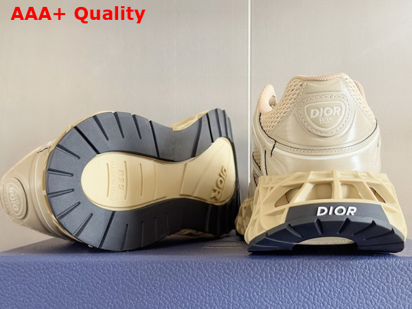 Dior B35 NXXT Sneaker in Beige Technical Fabric and Gray Technical Mesh Replica