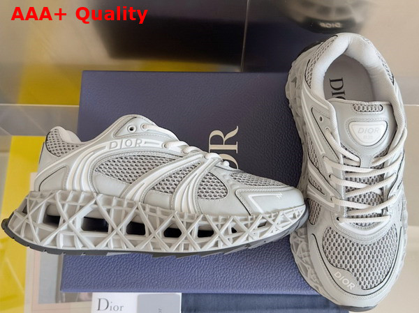 Dior B35 NXXT Sneaker in Gray Technical Fabric and Gray Technical Mesh Replica