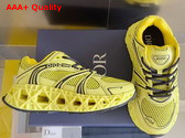 Dior B35 NXXT Sneaker in Yellow Technical Fabric and Gray Technical Mesh Replica