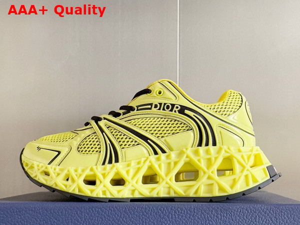 Dior B35 NXXT Sneaker in Yellow Technical Fabric and Gray Technical Mesh Replica