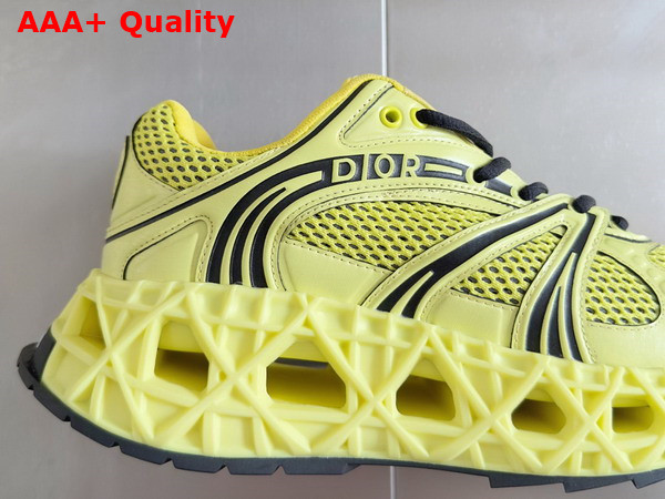 Dior B35 NXXT Sneaker in Yellow Technical Fabric and Gray Technical Mesh Replica