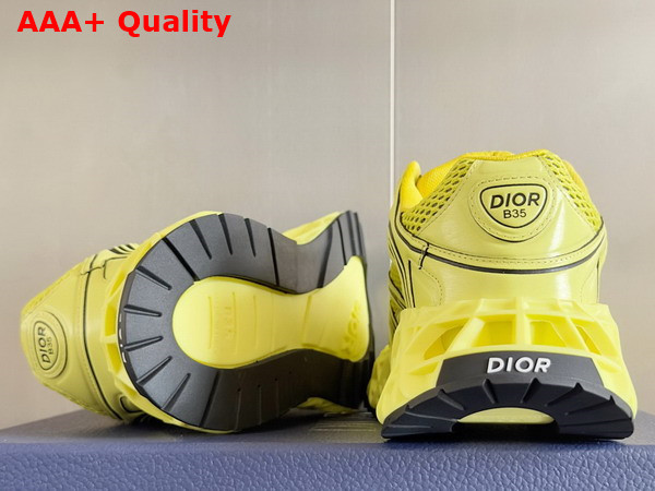 Dior B35 NXXT Sneaker in Yellow Technical Fabric and Gray Technical Mesh Replica
