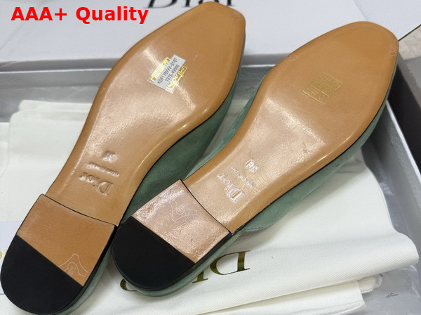 Dior Baby Bow Mule in Green Suede Goatskin Replica