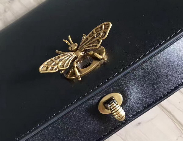 Dior Bee Pouch in Black Calfskin For Sale