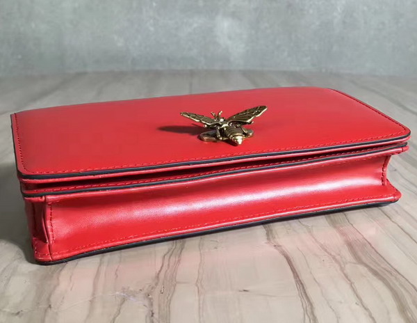 Dior Bee Pouch in Red Calfskin For Sale