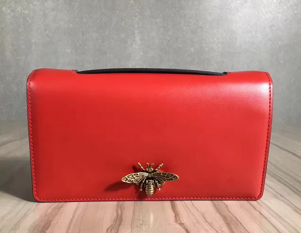 Dior Bee Pouch in Red Calfskin For Sale