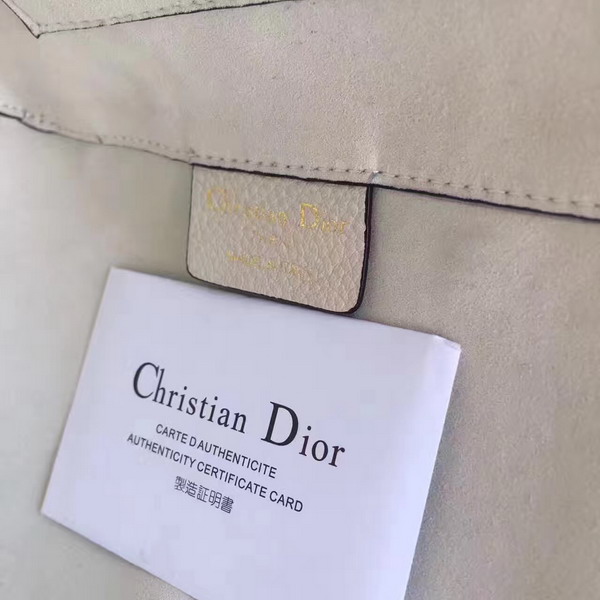 Dior Bee Shopper in Off White Grained Calfskin For Sale
