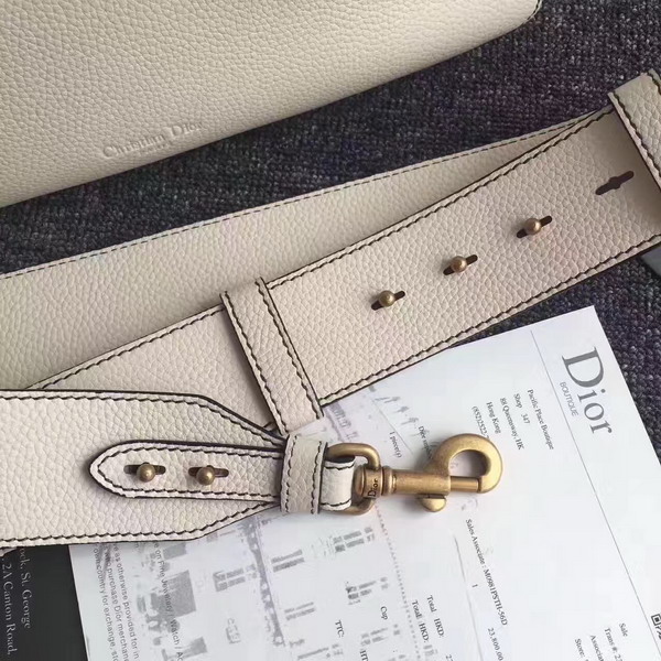 Dior Bee Shopper in Off White Grained Calfskin For Sale