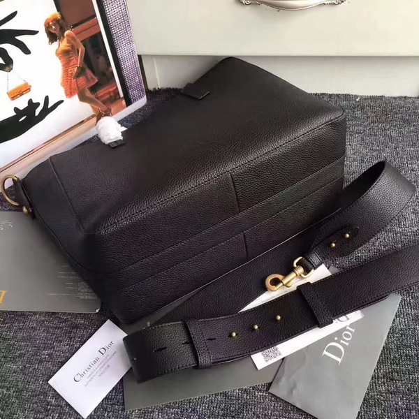 Dior Bee Shopping Bag in Black Grained Calfskin For Sale