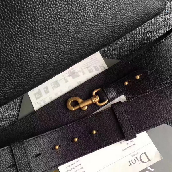 Dior Bee Shopping Bag in Black Grained Calfskin For Sale