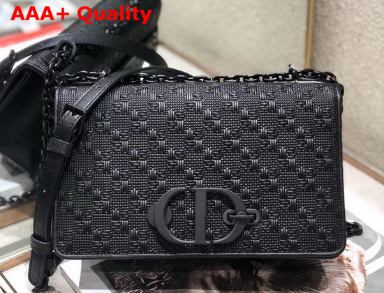 Dior Black 30 Montaigne Braided Lambskin Flap Chain Bag Replica
