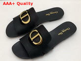 Dior Black 30 Montaigne Slide Calfskin Mule Replica