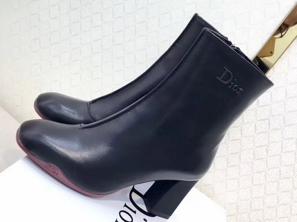 Dior Black Calfskin Leather Ankle Boot For Sale